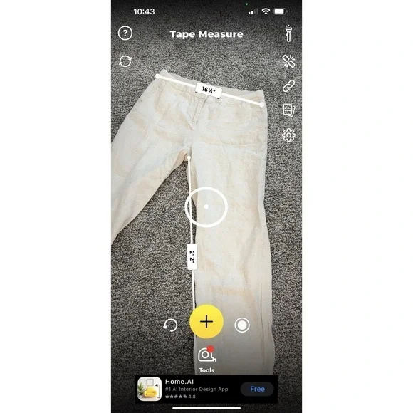 Carter Club Petite‎ Classic Fit Linen Blend Pants Beige Size 10P - Picture 6 of 7